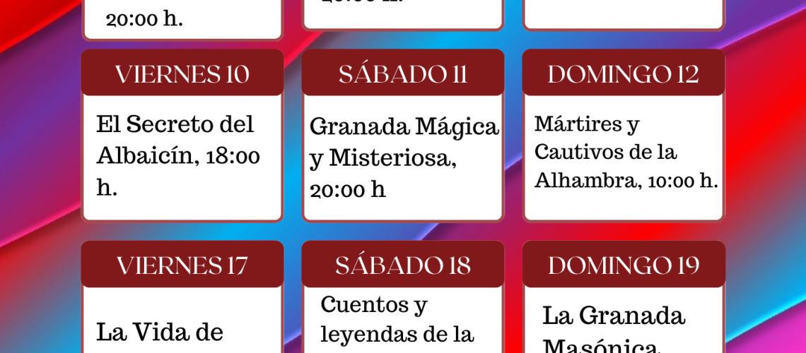 CALENDARIO DE OCTUBRE