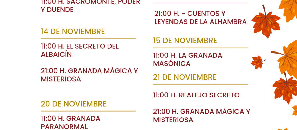 NOVIEMBRE VISITAS GUIADAS