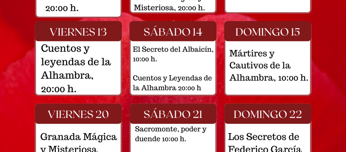 VISITAS FEBRERO GRANADA SECRETA