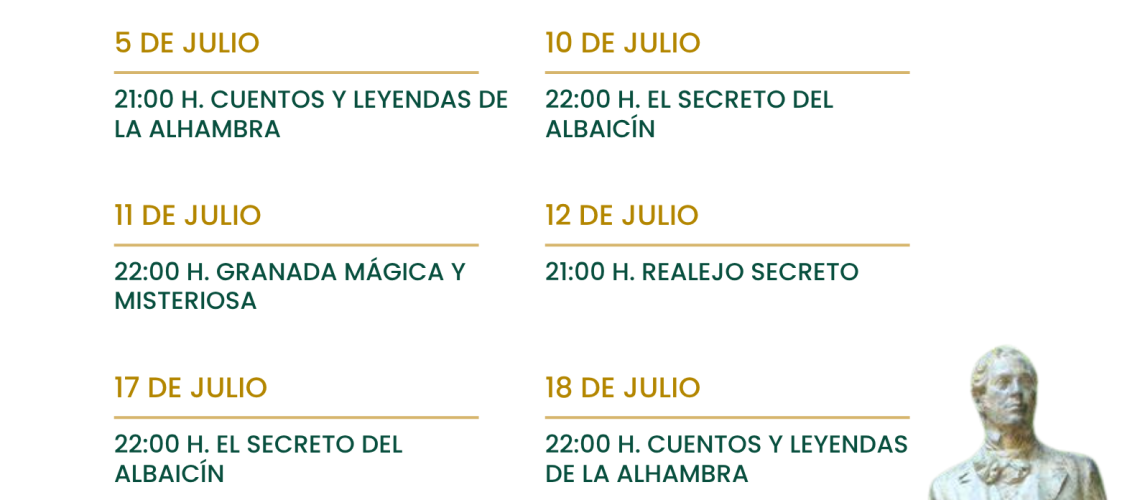 VISITAS JULIO GRANADA SECRETA