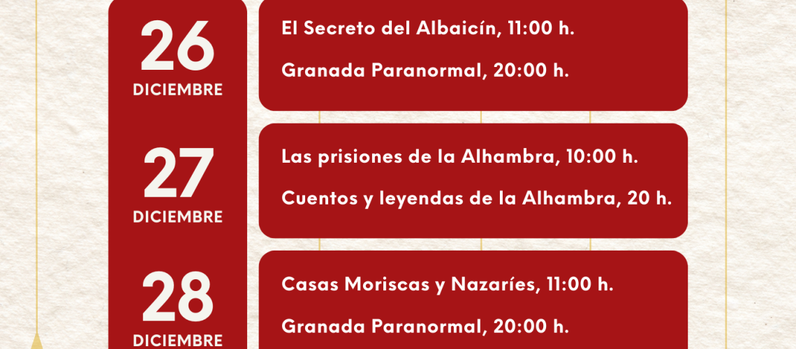 Visita granada esta navidad con Granada Secreta